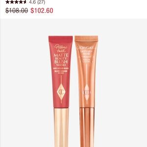 Charlotte Tilbury Blush Duo -Pillow Talk and Pinkgasm